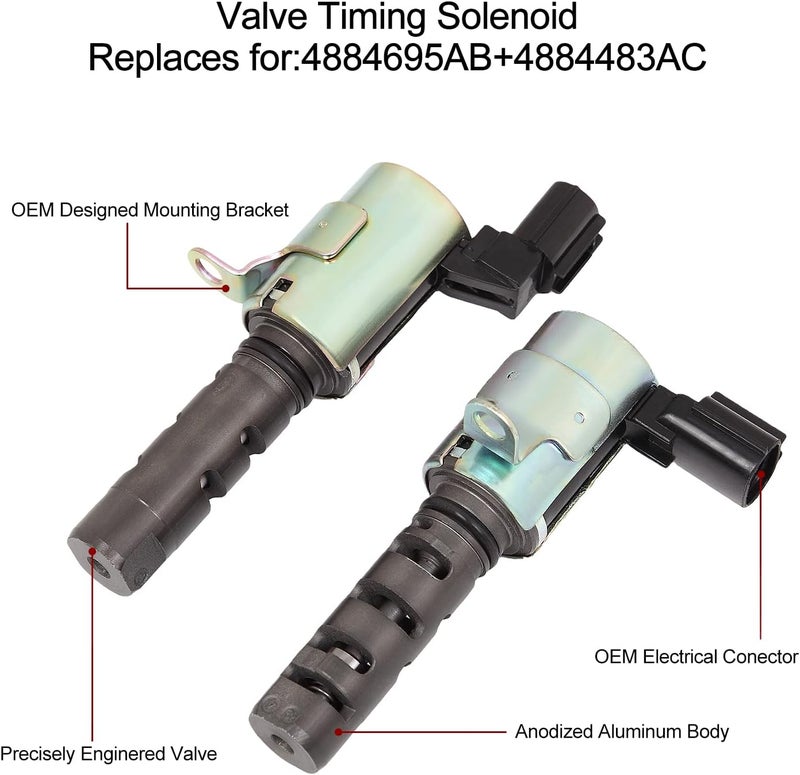 BLPextrm Engine Valve Variable Timing VVT Solenoid Oil Control for Chry 200 Sebring 2007-2014, for Dodge Avenger Caliber 07-14, for Jeep Compass Patriot 07-15, 2.0 2.4 3.5L, 917-290 917-291 4884695AB 4884483AC - Image 5